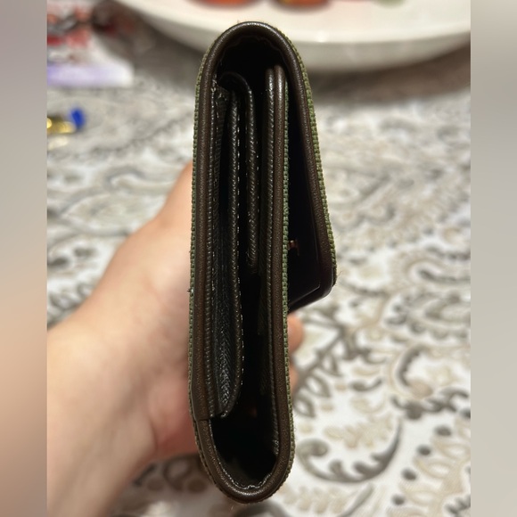 π SOLD π LV Monogram Green Mini Lin International Wallet - Picture 7 of 9